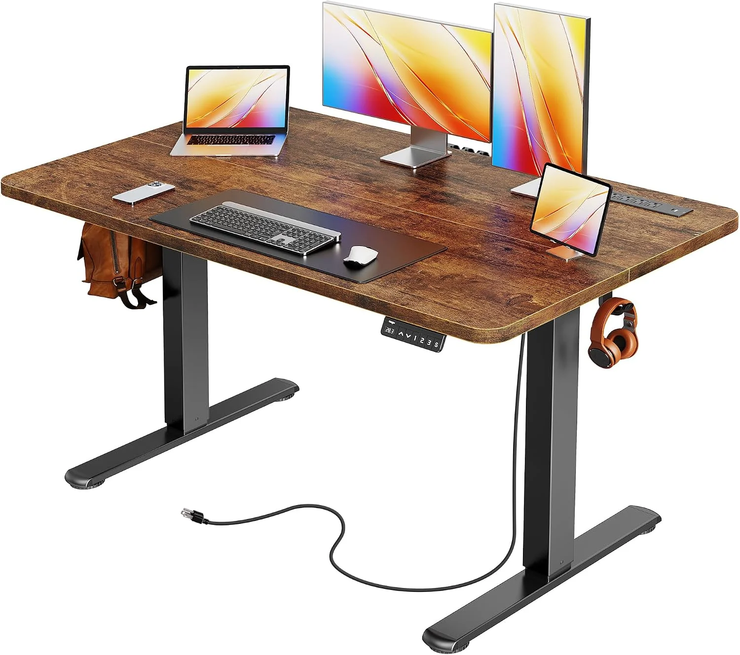 Electric Standing Desk with Power Outlets and USB-C Port, 47 X 24 Inch Height Adjustable Desk - Image 20