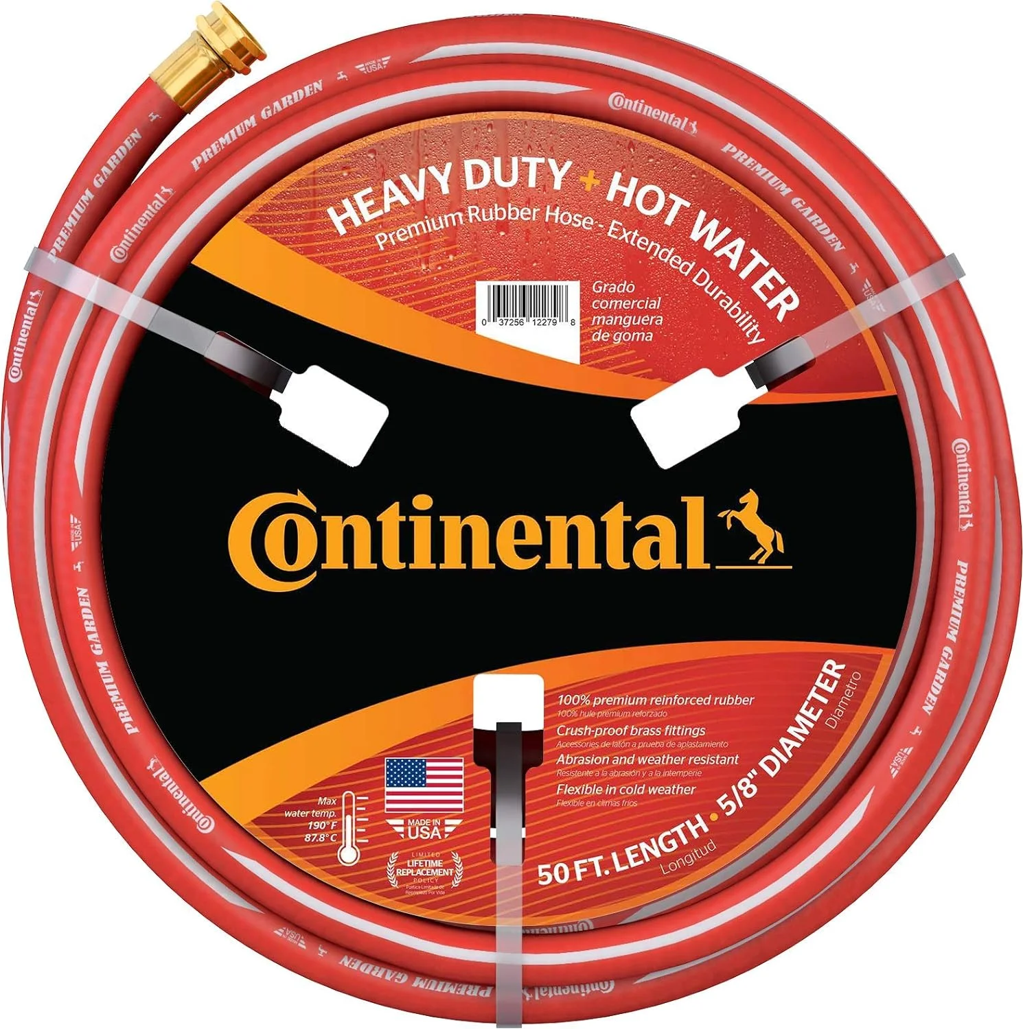Premium Garden Black Heavy Duty Cold Water Garden Hose, 5/8in Inside Diameter x 100ft Length - Image 6