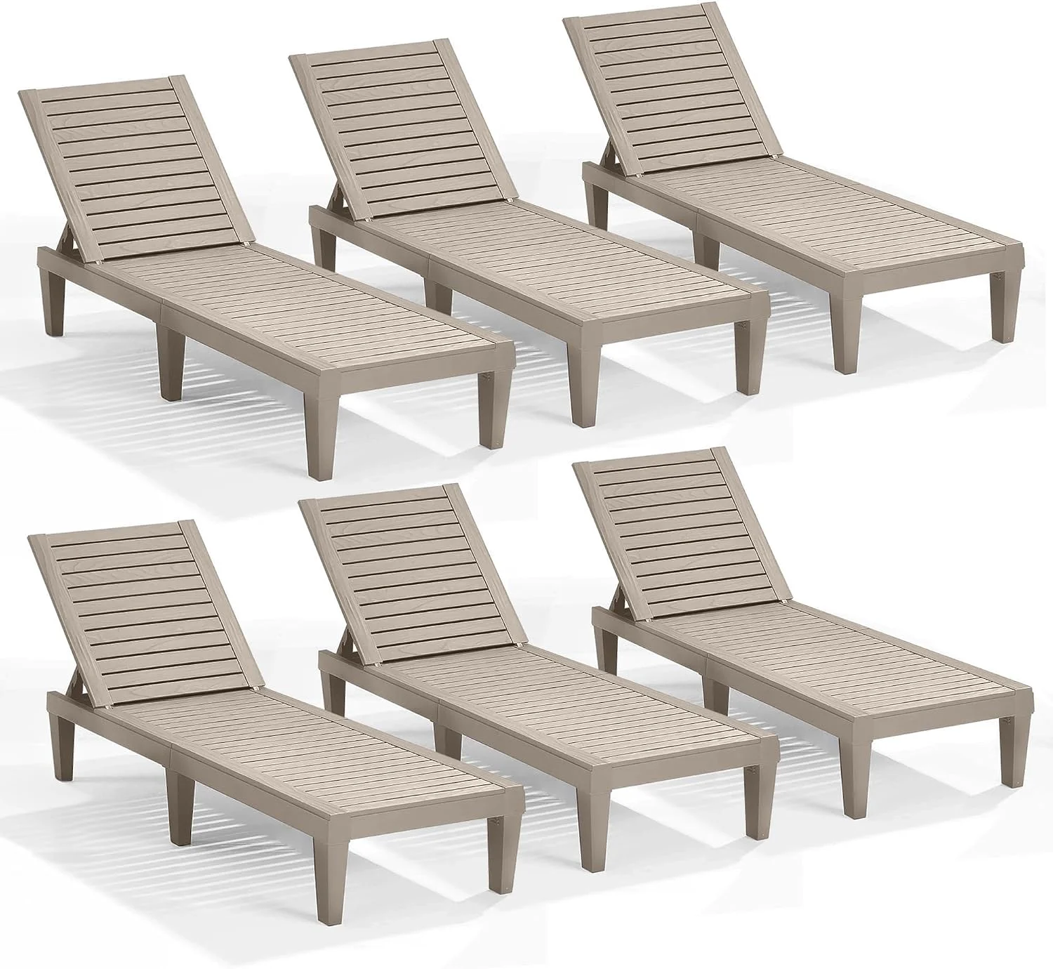 Lounge Chair Outdoor, Tanning Chair, Chaise Lounge Outdoor Set of 2, 5 Adjustable Positions - Image 23