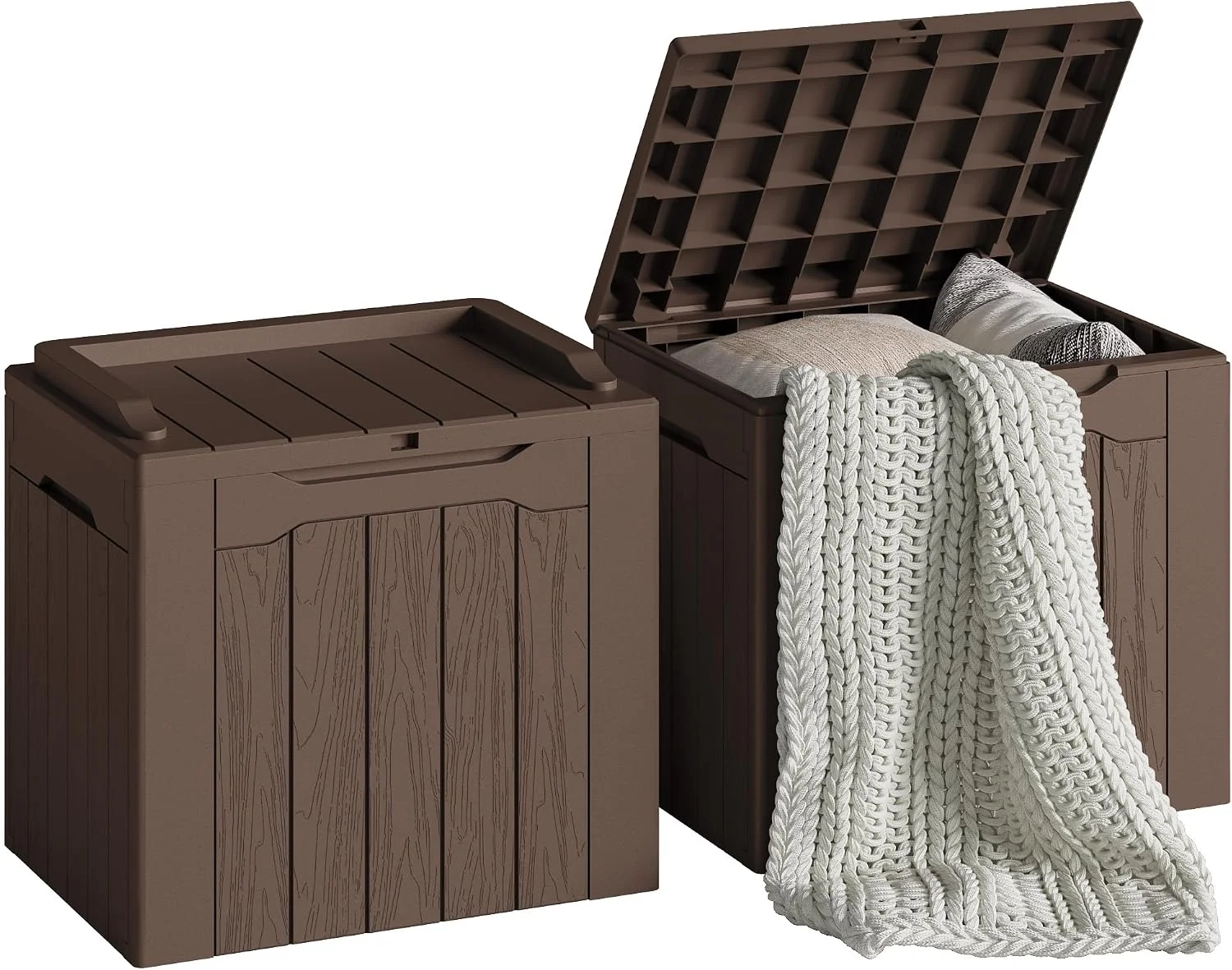 78 Gallon Deck Box, Waterproof Resin Outdoor Storage Box - Image 11