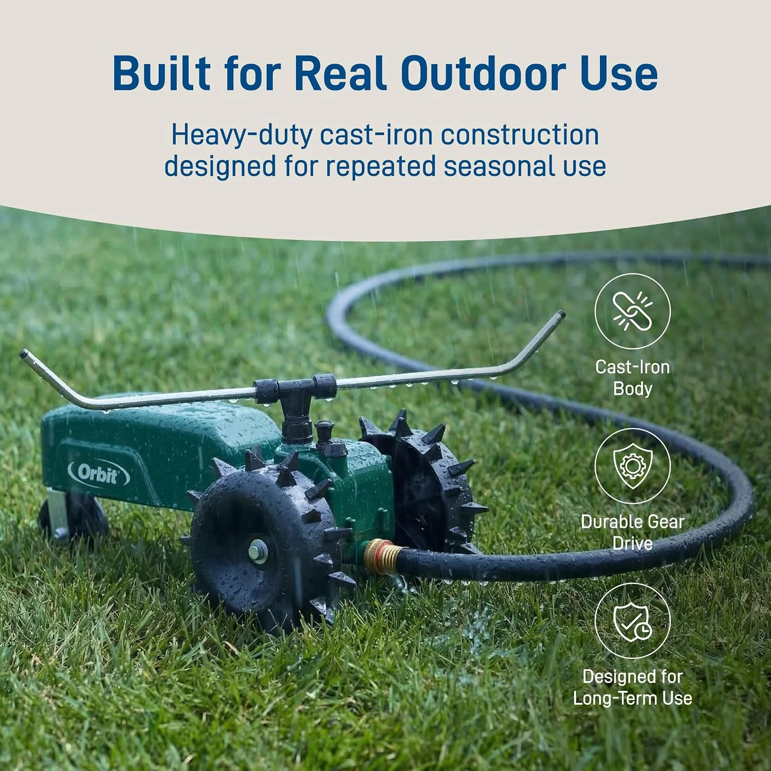 Traveling Tractor Water Sprinkler, Self-Propelled Traveling Sprinkler for Wide Lawn Coverage - Image 7