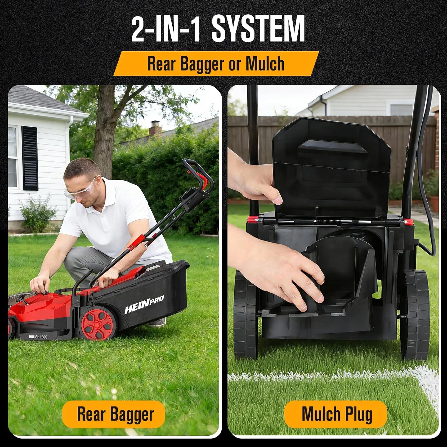 14 Cordless Lawn Mower Compatible with Milwaukee M18 Battery - For Lawn Care - Image 6