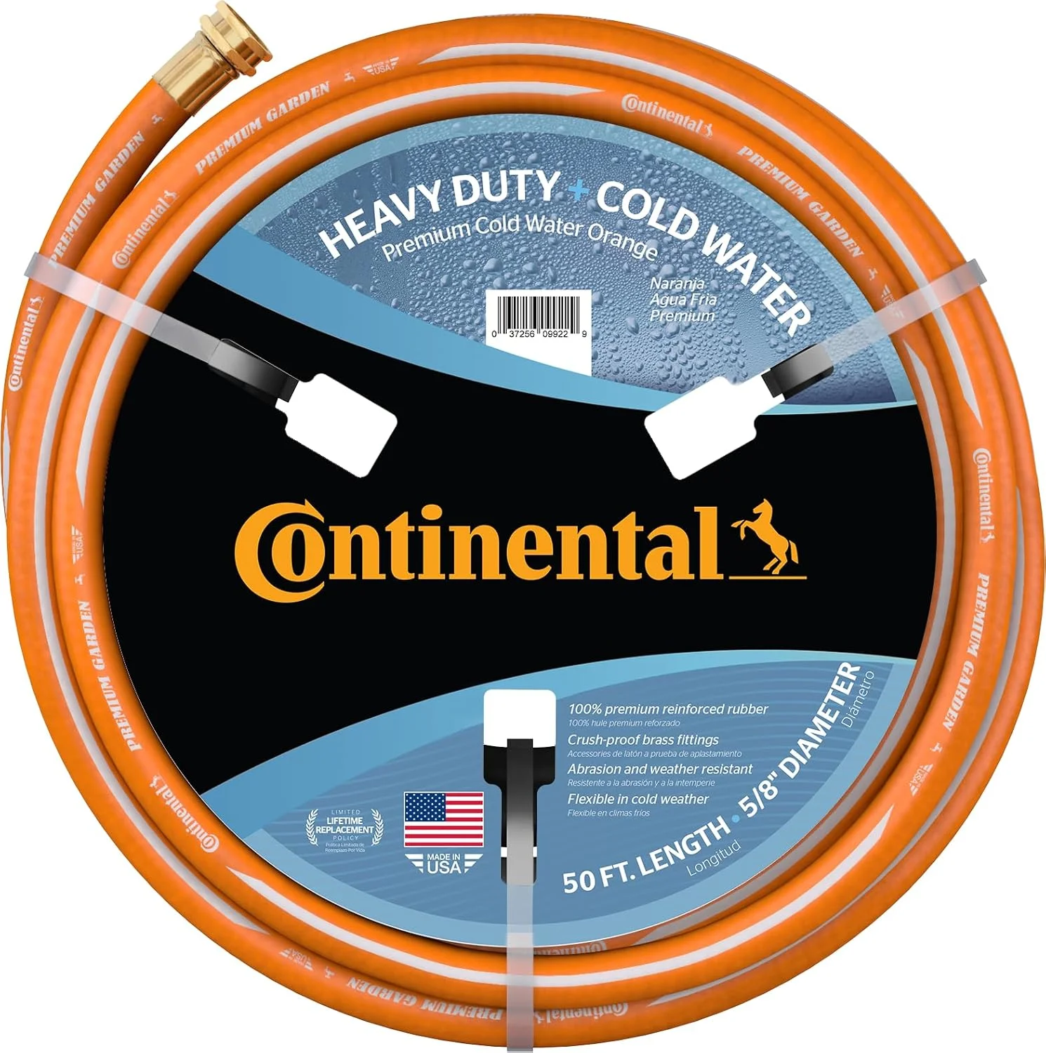 Premium Garden Black Heavy Duty Cold Water Garden Hose, 5/8in Inside Diameter x 100ft Length - Image 3