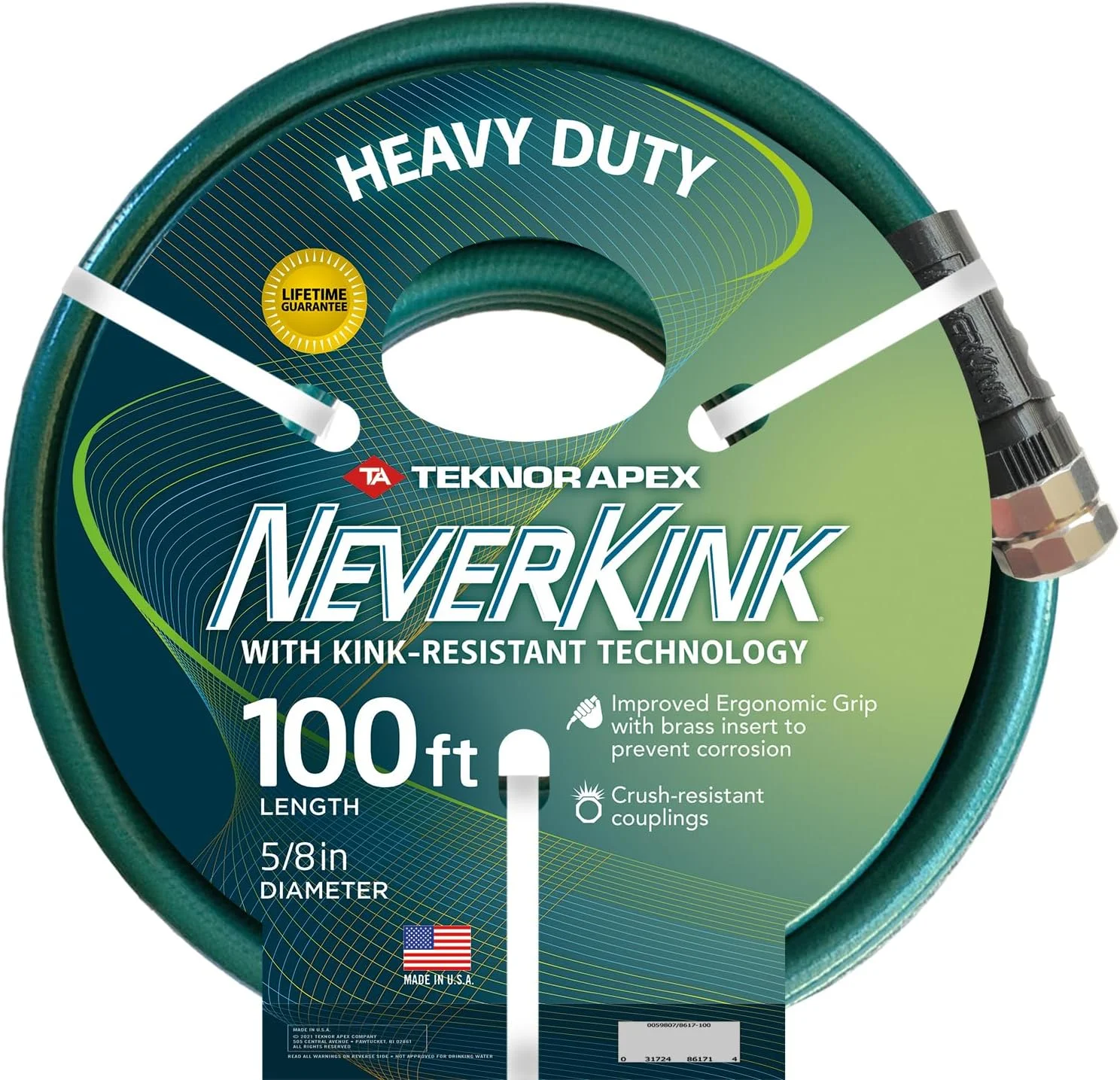 4001-100 Garden Hose, 5/8 x 100', Gray - Image 7