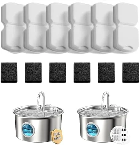 Cat Water Fountain Stainless Steel: Cat Fountain for Drinking - 2.6L Pet Water Fountain Indoor Cats - Quiet Pets Waterer - Cats Water Dispenser - for Small Animals - Image 2