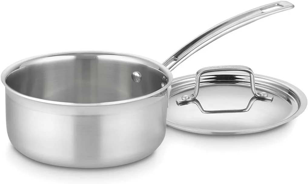 Cuisinart 1.5 Quart Multiclad Pro Triple Ply Saucepan w/Cover, MCP19-16N - Image 3