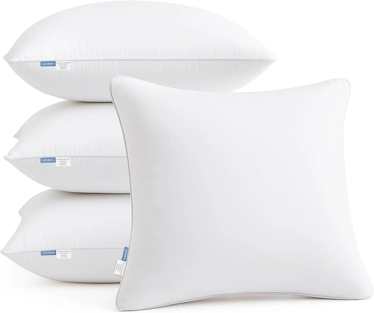 Leeden 18x18 Throw Pillow Inserts Set of 2, Fluffy Pillow Inserts