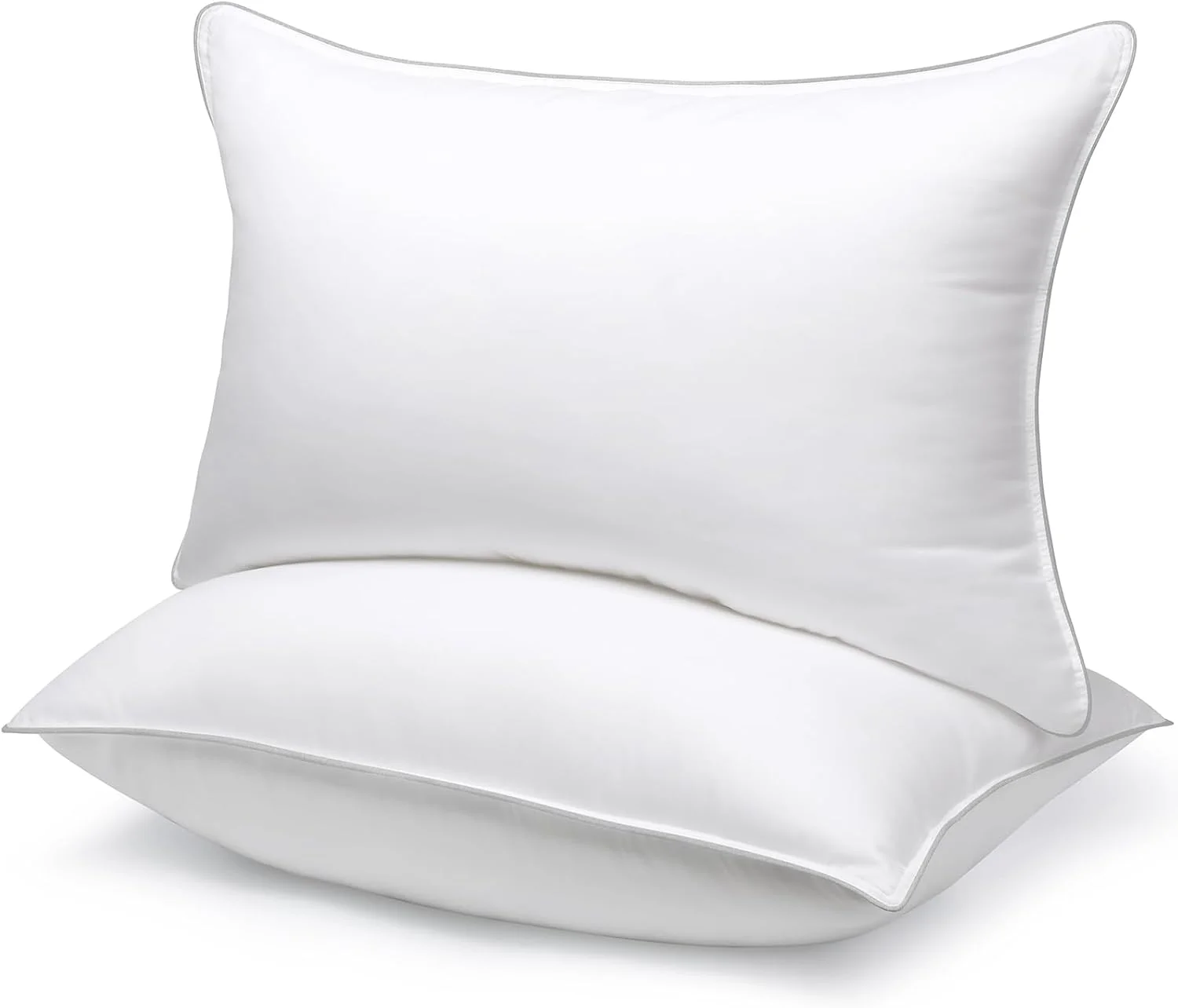 viewstar Pillows Queen Size 2 Pack, Firm Support Gusseted Bedding, White