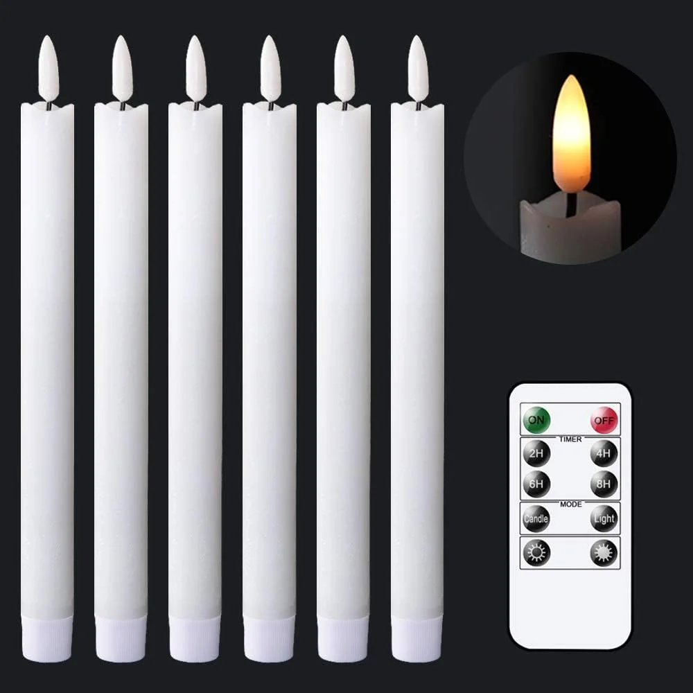 Flameless Floating Candles Wand Halloween Decorations White 22pcs
