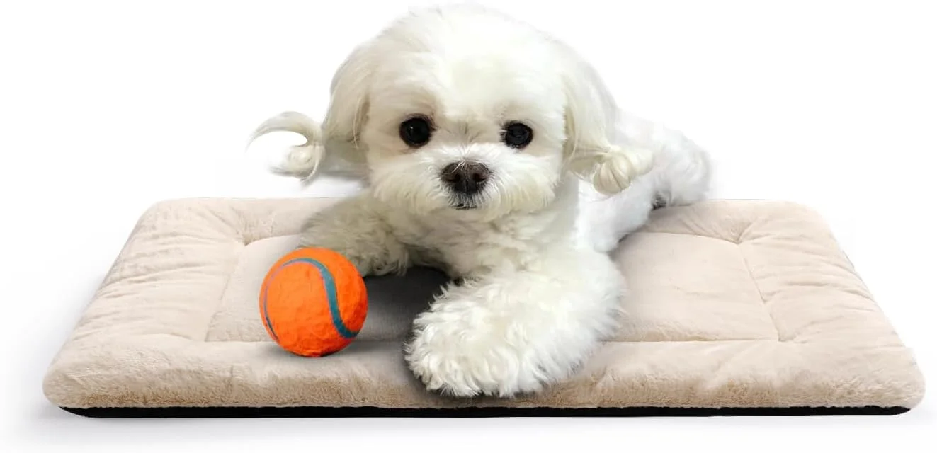 VERZEY Dog Bed for Crate Kennel Pad Washable Pet Mat 92x59x3 cm Gray - Image 3