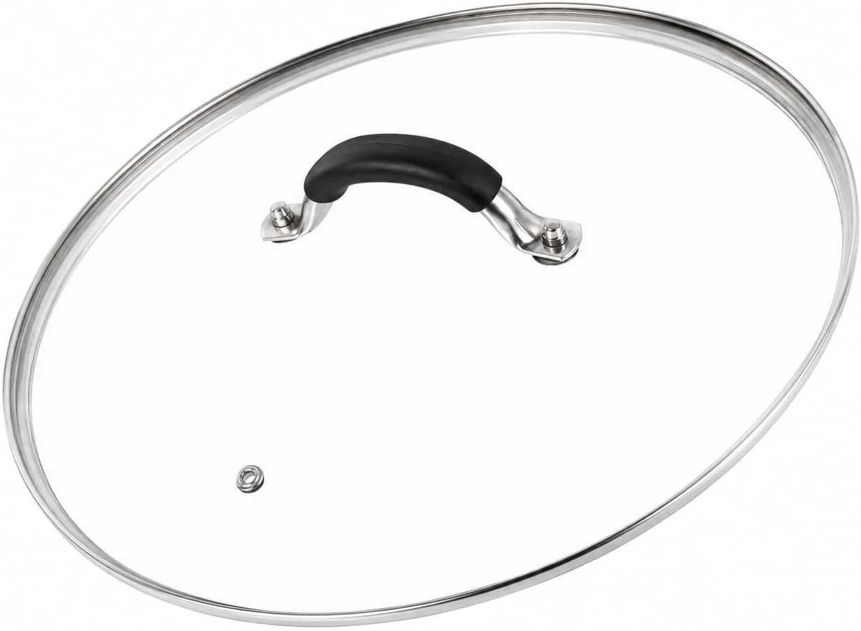 12 Inch Pan Lid - Glass Lid with Stainless Steel Handle for Frying Pan and Pots (12 Lid)