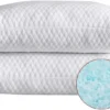 NTCOCO Shredded Memory Foam Bed Pillows for Sleeping Queen Size Set of 2,with Washable Removable Hypoallergenic Sleep Pillow for Back and Side Sleeper