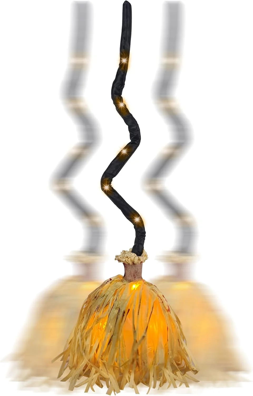 35 Animated Witches Broom Halloween Decor Magic Witch Broomstick - Image 2