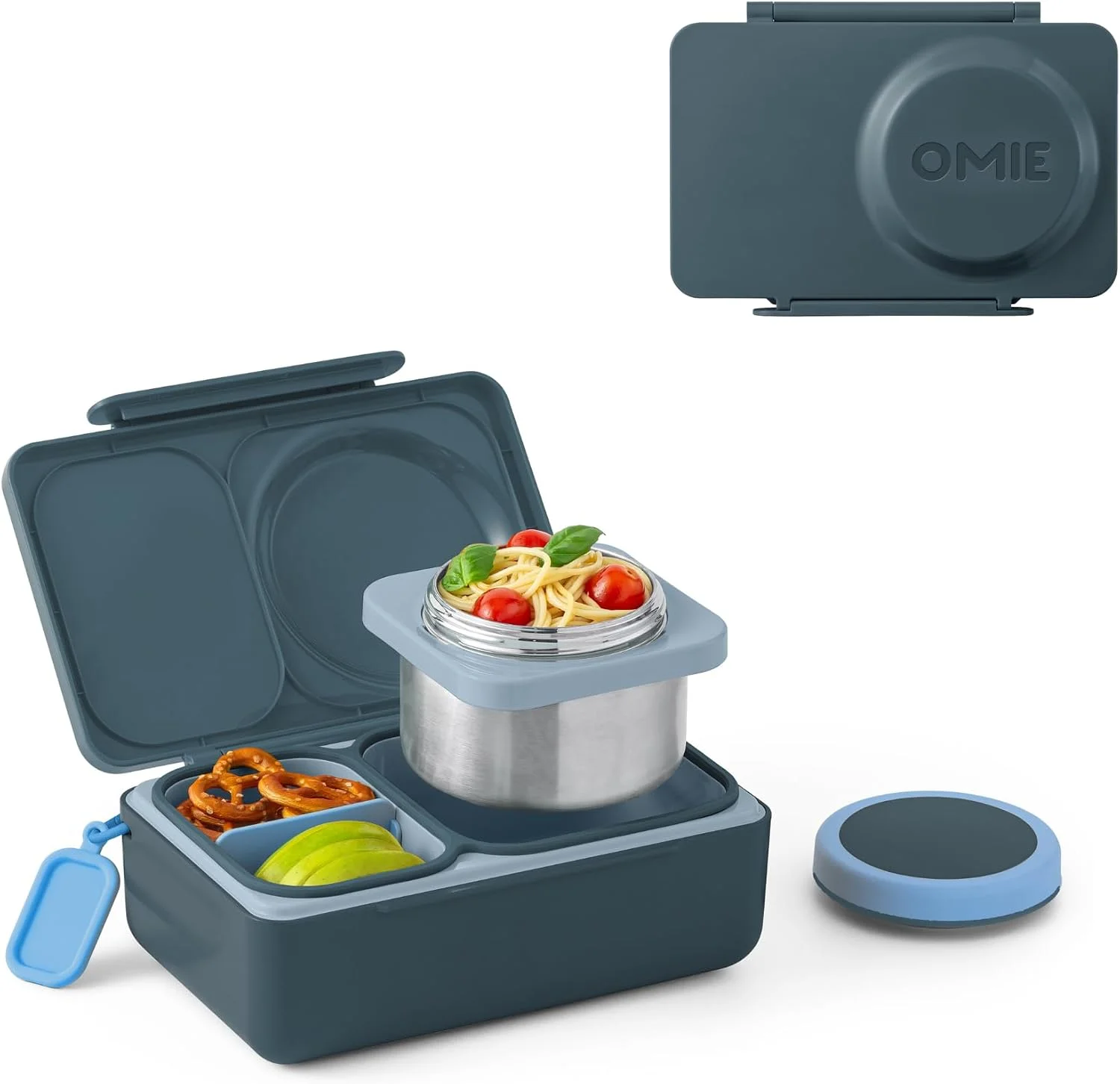 OmieBox UP Kids Insulated Bento Box, Graphite - Image 2