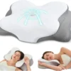 SNUGUP Ergonomic Cervical Neck Pillow, Memory Foam Pillow with Neck Support