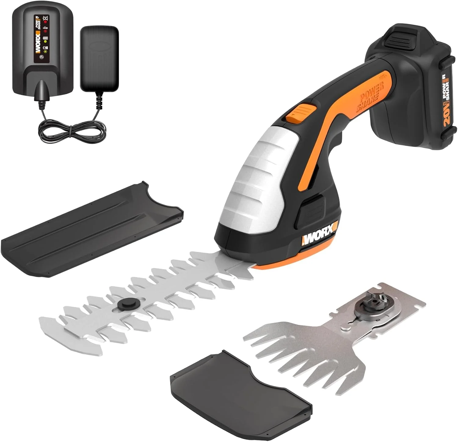 Cordless Grass Shear & Shrub Trimmer, 20V 4 + 8 Bush Trimmer, WG801 - Image 3