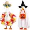 8 Set Porch Goose Outfits Holiday Goose Clothes - Valentine St. Patrick Easter Summer 4th of July Fall Halloween Christmas Lawn Porch Goose Clothing
