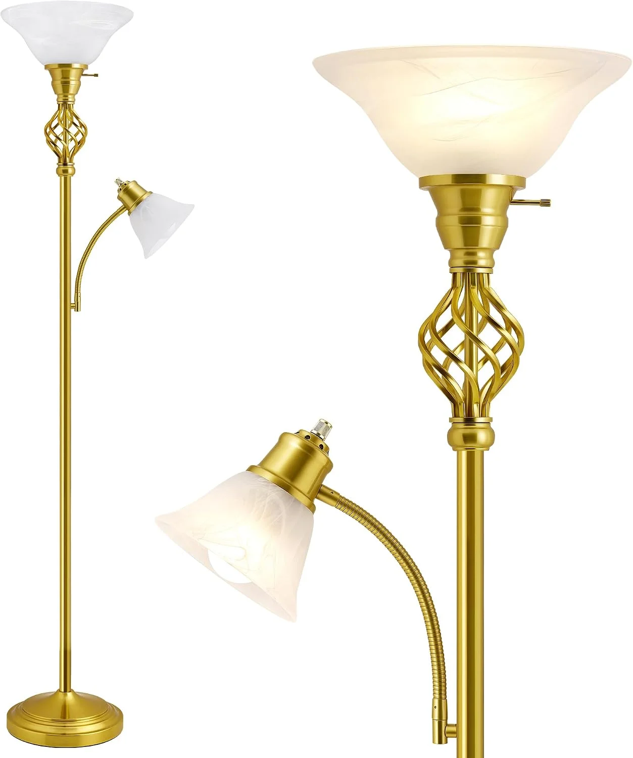 Torchiere Floor Lamp for Living Room, LED Standing Reading Light - Image 3