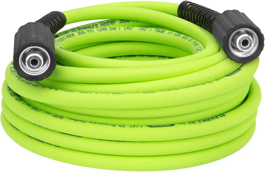Pressure Washer Replacement Hose, 1/4 in. x 50 ft., 3100 PSI, M22 Fittings, No-Kink, Lightweight, ZillaGreen - Image 3