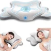 Delyoly Cervical Neck Pillow for Sleeping - Memory Foam Contour Pillow,Grey