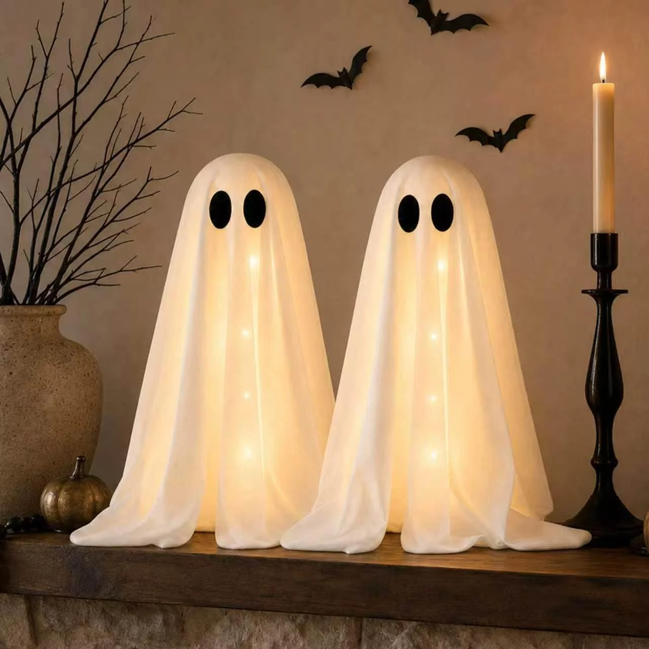 Decorations Indoor -2 Packs Light Up Ghost with Lights