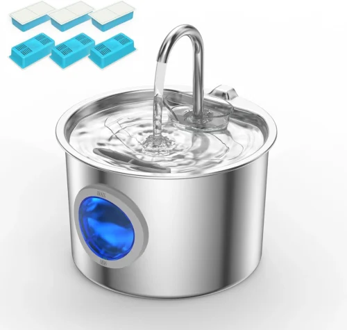 Stainless Steel Cat Water Fountain Cat Fountain 74oz/2.2L Water Fountains