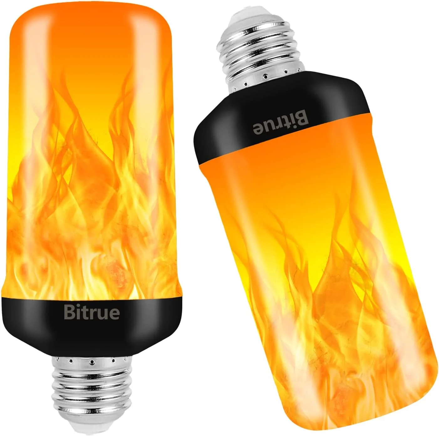 LED Flame Effect Light Bulb, 4 Modes Flame Light Bulbs, E26 Base Fire Light Bulb with Gravity Sensor, Flickering Light Bulbs Halloween Home Party (4 - Image 3