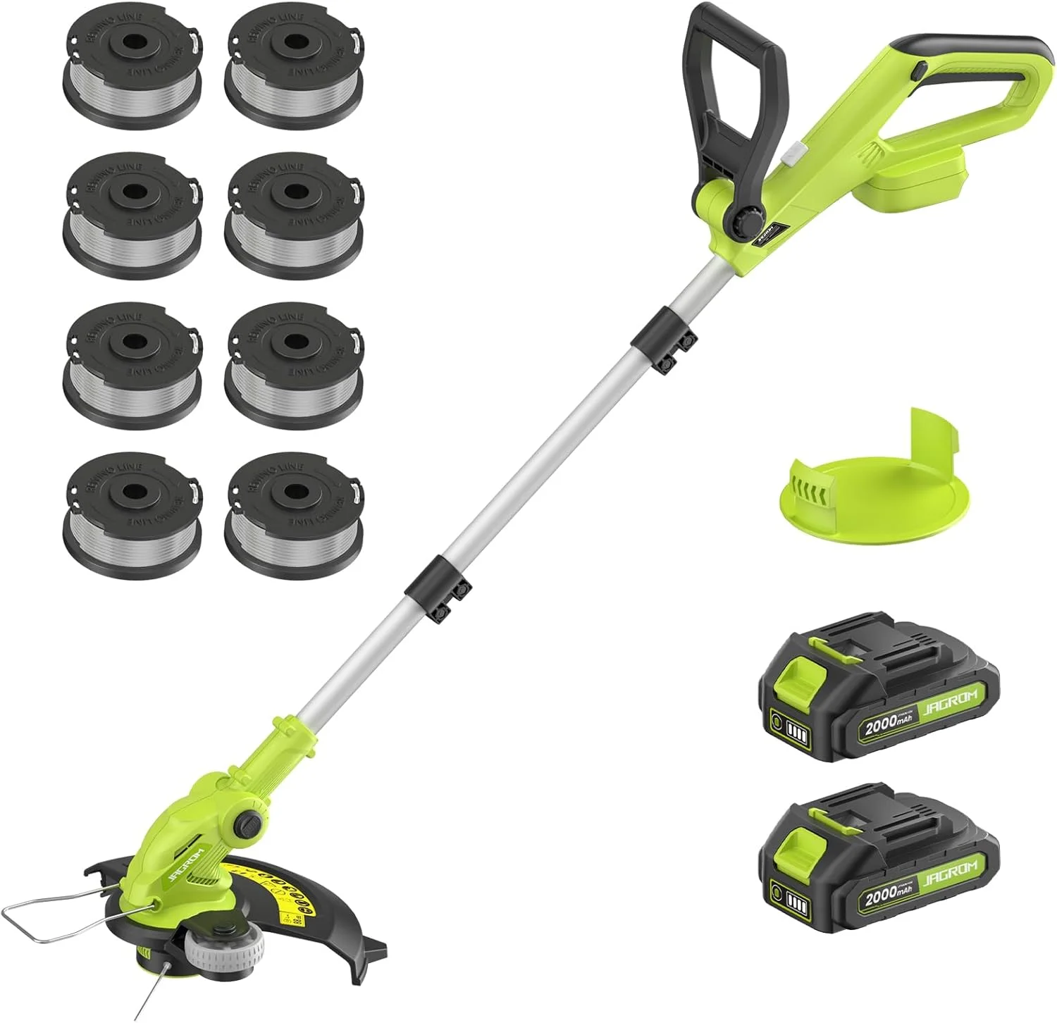String Trimmer Cordless with 2x2.0Ah Battery, 20V Weed Wacker Weed Eater with Charger, 12-inch Lawn Mover & Edger Lawn Tool - Image 2