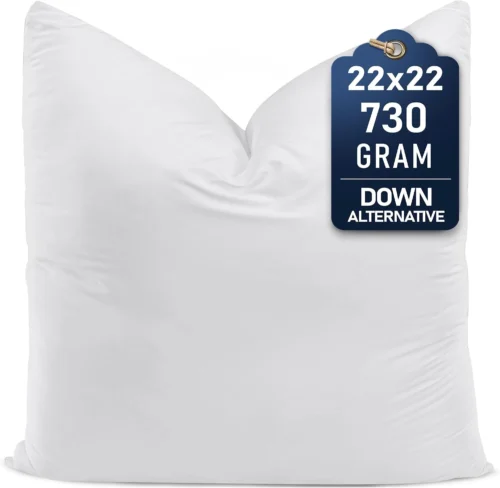 Utopia Bedding Throw Pillows (Set of 4, White) – 18 x 18 Inches Down Alternative Pillows for Bed, Sofa, and Couch - Fluffy Decorative Stuffer Pillow for Indoors & Outdoors