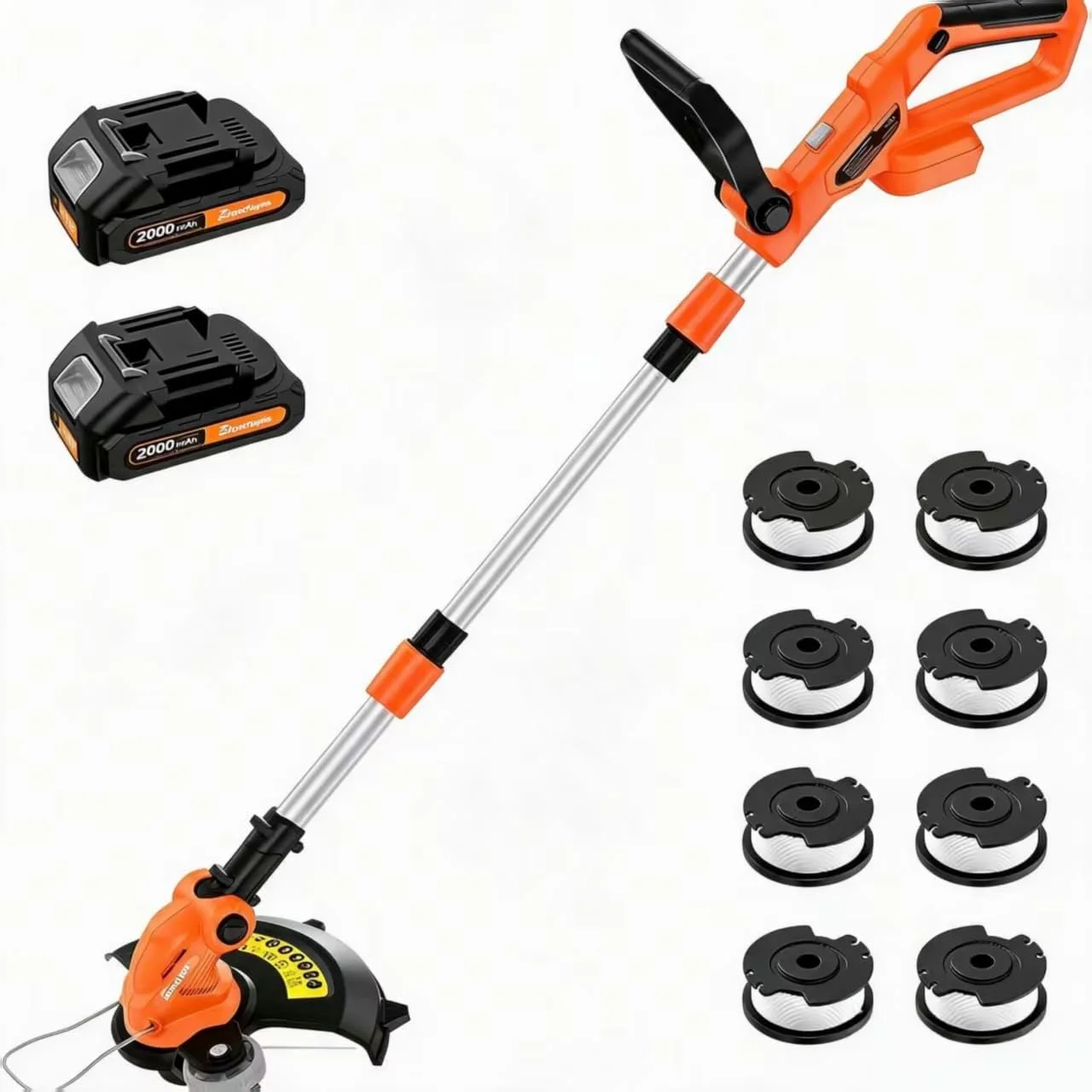 Electric Weed Wacker Edger Lawn Tool, Battery Powered Weed Eater 12-Inch Cordless String Trimmer Grass Trimmer Lightweight Yard Tools for Garden - Image 2