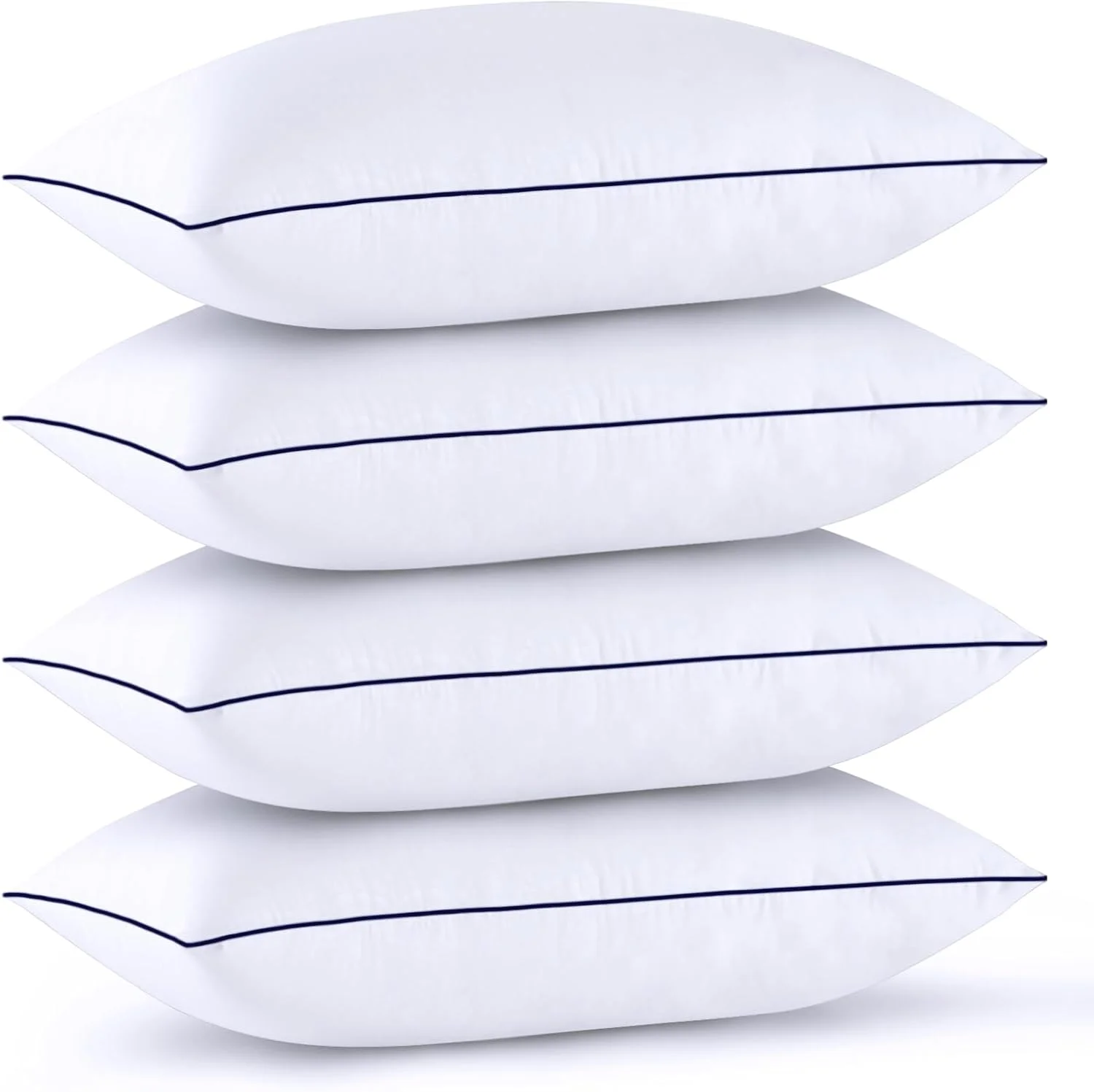 Pillows Standard Size Set of 4 - Bed Pillows for Sleeping 4 Pack, Cooling Supportive Hotel Pillows with Premium Soft Down Alternative Fill for Side Stomach and Back Sleepers - Image 2