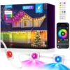 Permanent Outdoor Lights for House, 199ft Christmas RGB+IC Lights