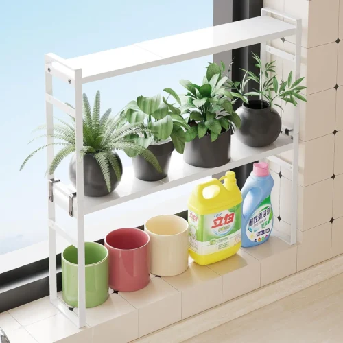 Alternative view of Expandable Narrow Shelf Organizer with 2-Level Adjustable Height