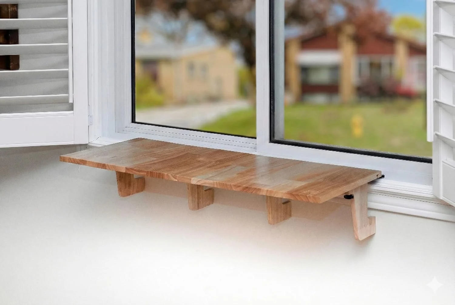 Furnishes Original SillMate Window Plant Shelf, 21.25 Sill Shelf for Plants - Verify Sizing First - Cat Perch - Renter Friendly No Drilling/Damage - Sill Extender for Plants - Window Table - Image 3