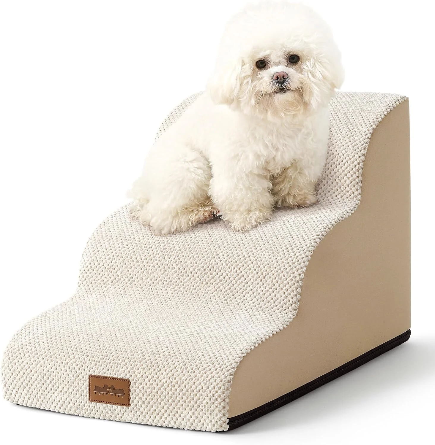 COZY KISS Dog Stair for Small Dog 15.7 H, 3 Step Pet Ramp for Couch - Image 3