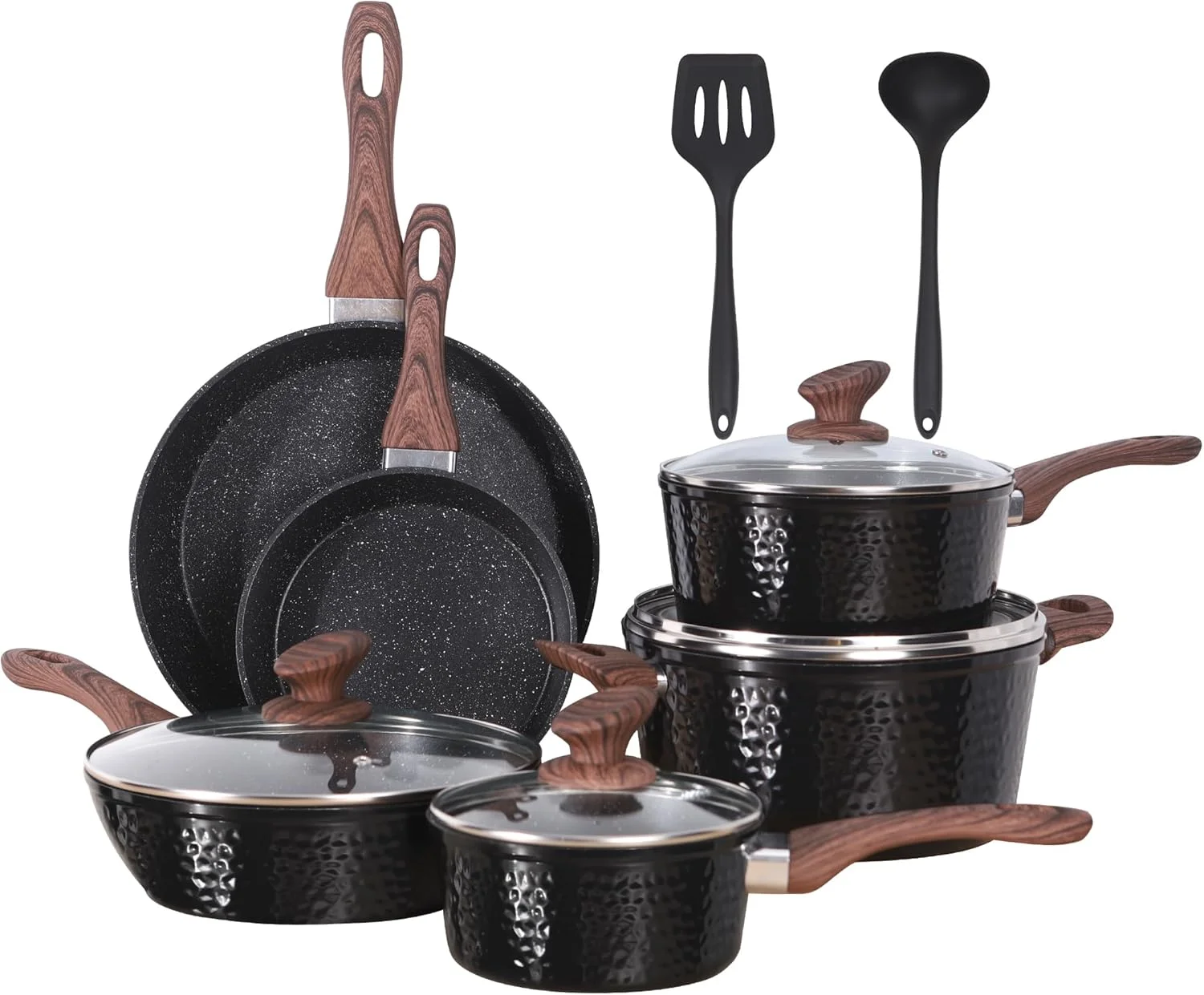 Kitchen Academy Pots and Pans Set Non Stick, 12pcs Induction Cookware - Image 4