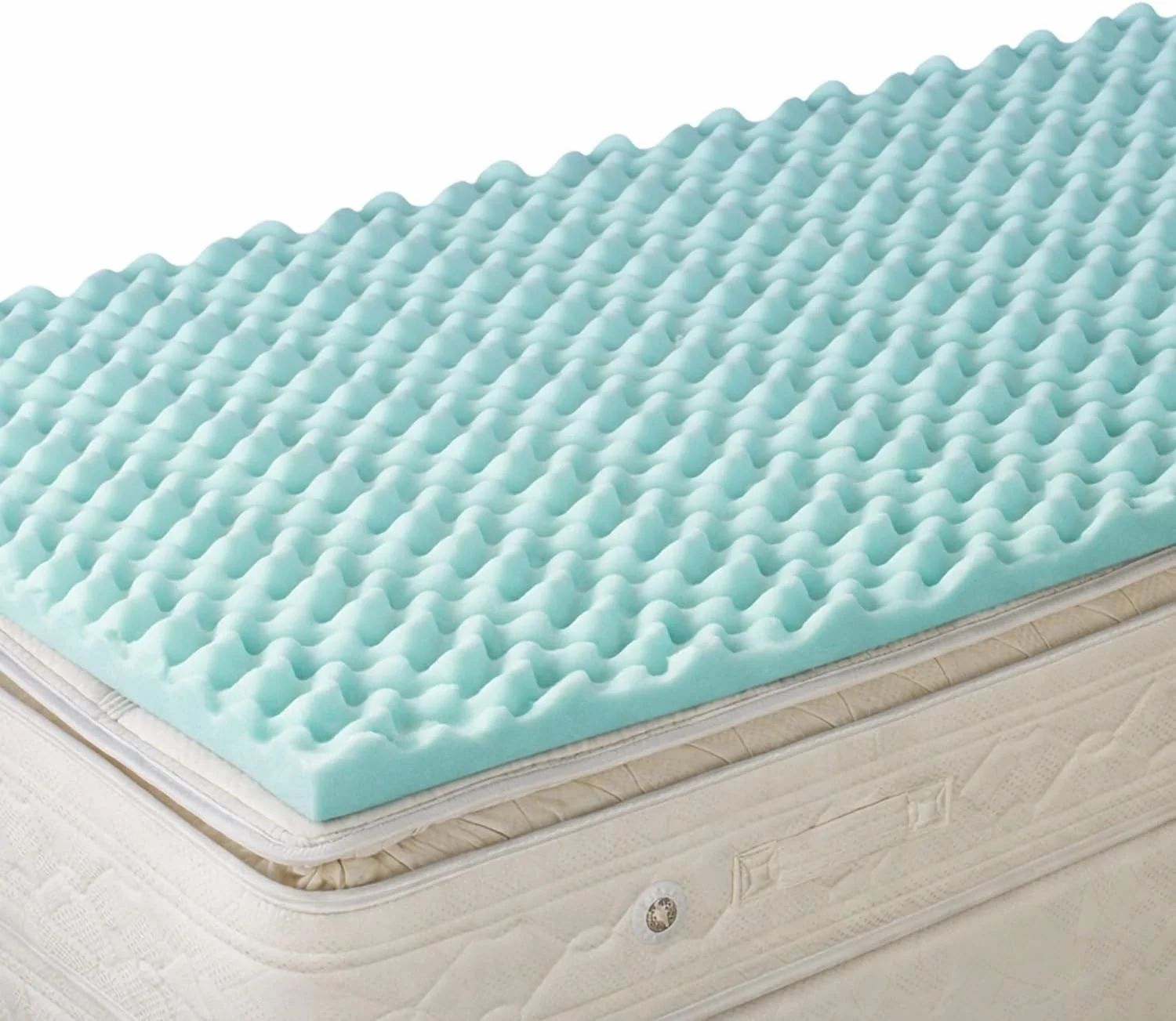DMI Foam Mattress Topper, Egg Crate Foam Pad, Mattress Pad and Bed Topper for Support, Air Circulation, Pressure Relief and Weight Distribution, Twin Size Mattress, 33 x 72 x 2,Blue - Image 3
