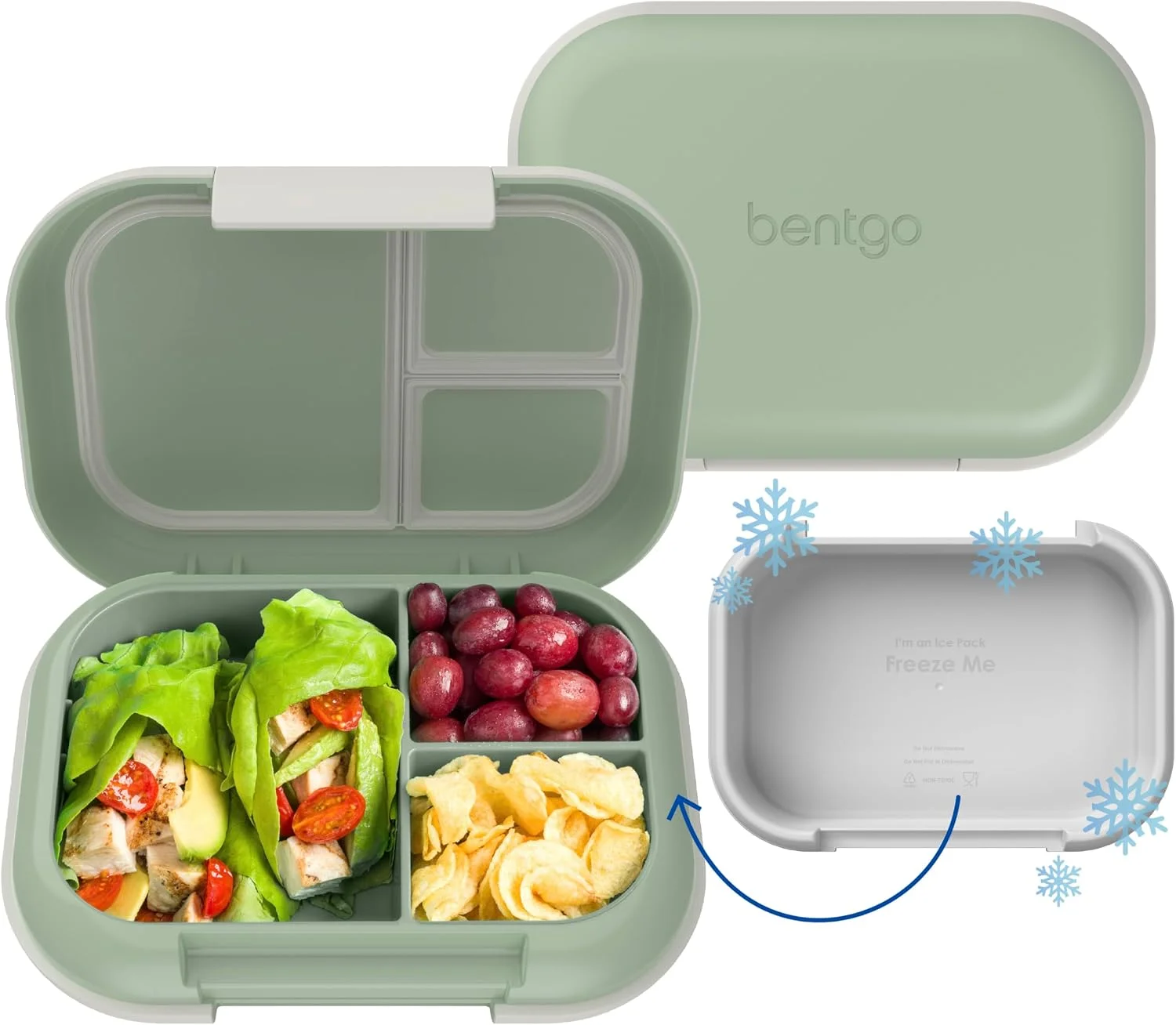 Bentgo Chill Max Leak-Proof XL Bento-Style 3 or 4 Compartment Lunch Box - Image 4