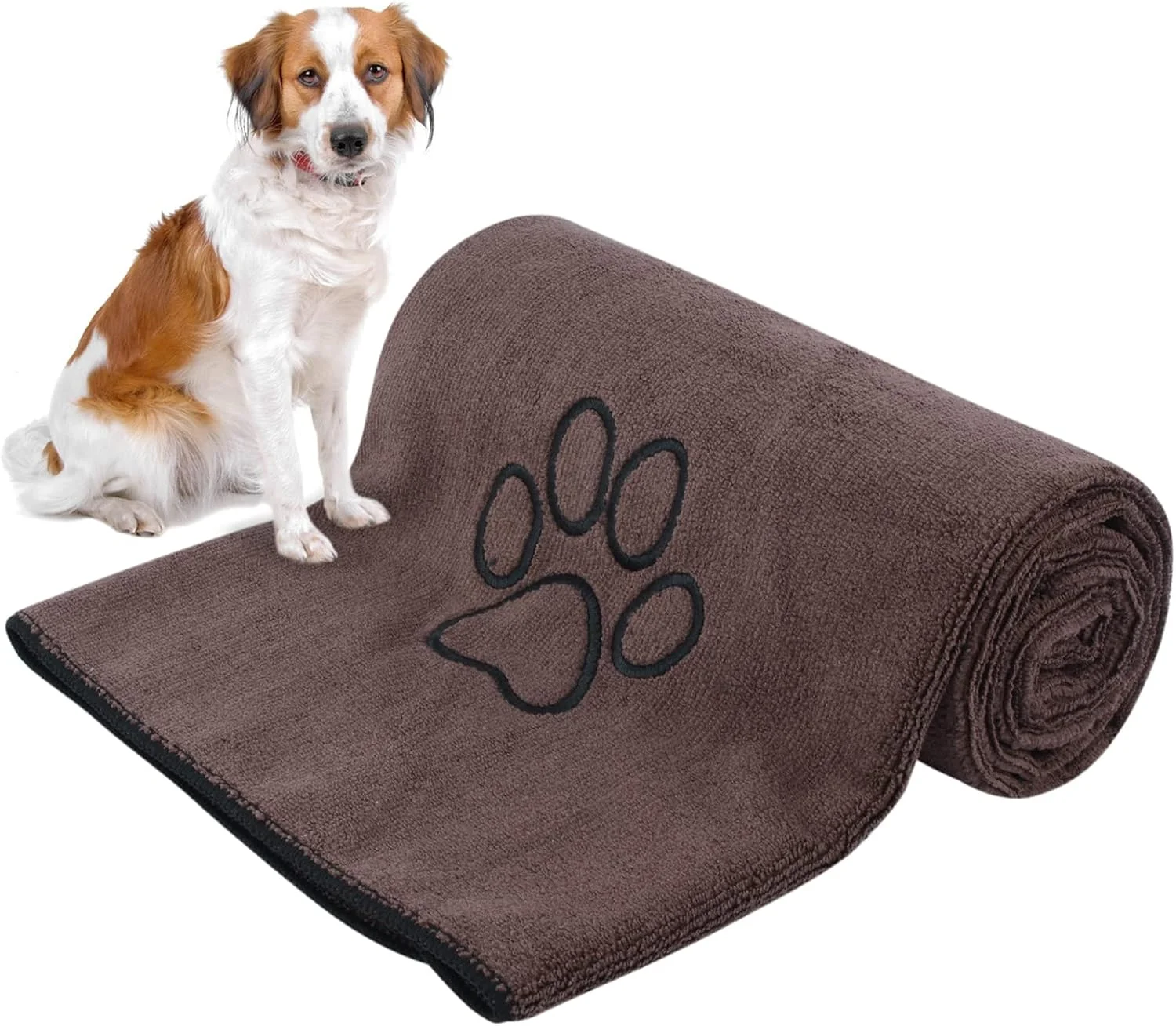 KinHwa Dog Towel Absorbent Microfiber Pet Bath Towel for Dogs and Cats - Image 2