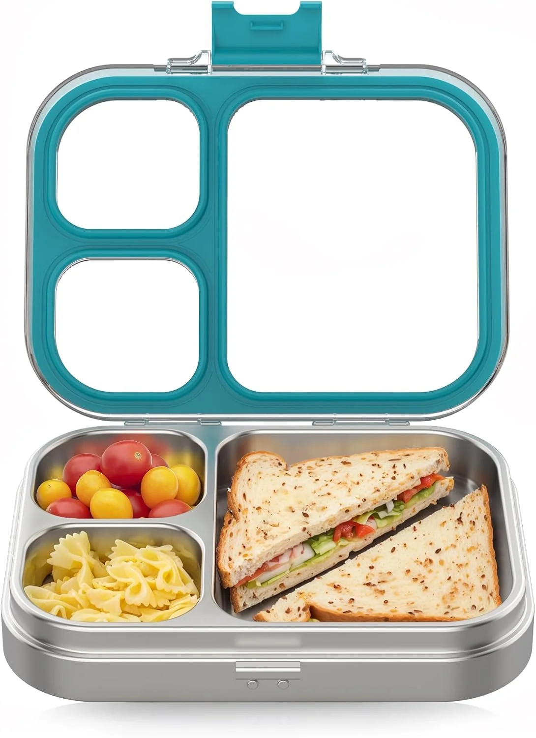 HOMEKOL Stainless Steel Bento Lunch Box, Blue, 3.3Cups - Image 2