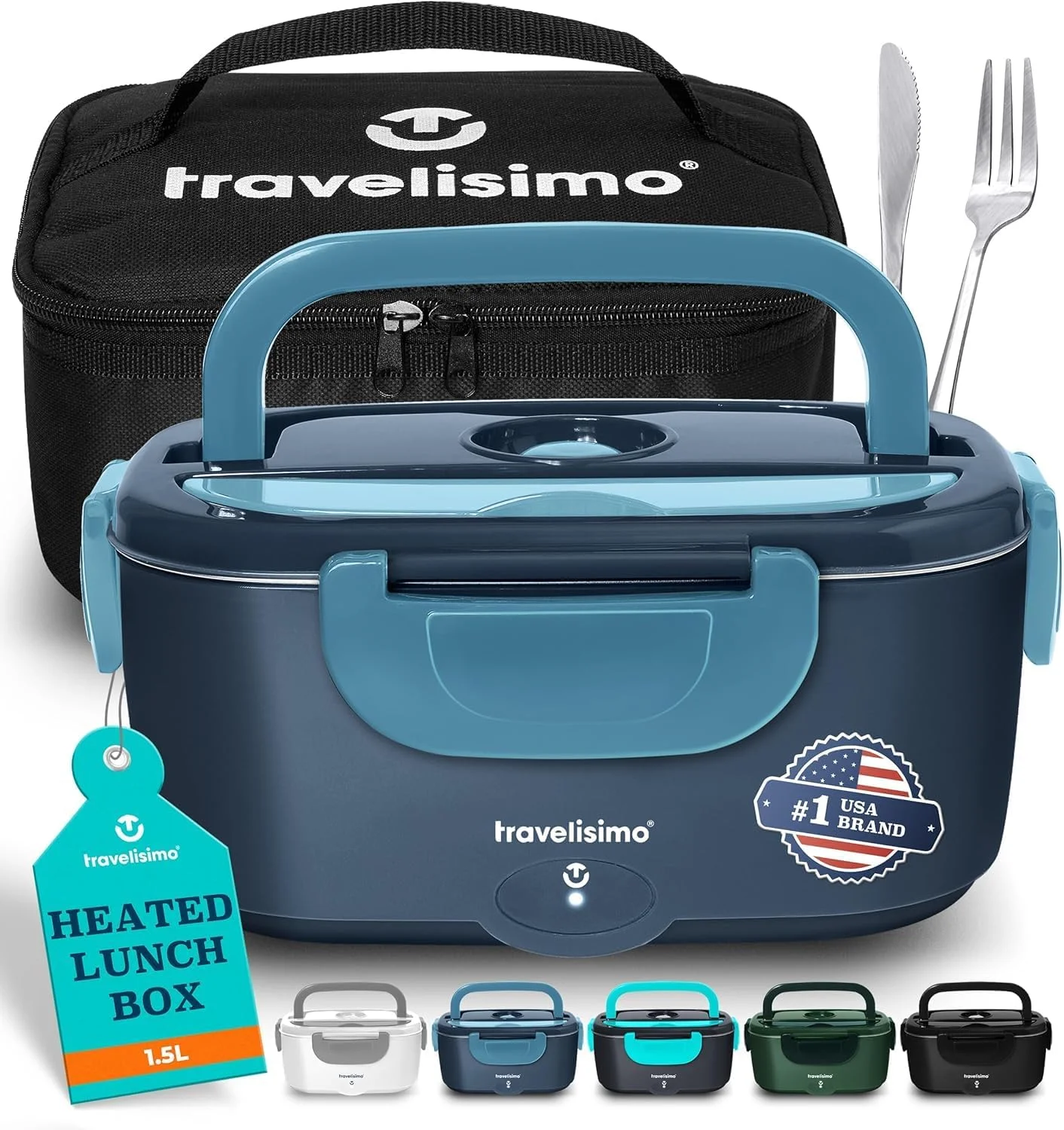 Electric Lunch Box for Adults 100W Heated Lunch Box For Men 1.5L Stainless Steel Portable Food Warmer, 12/24/110V for Travel & Work - Image 4