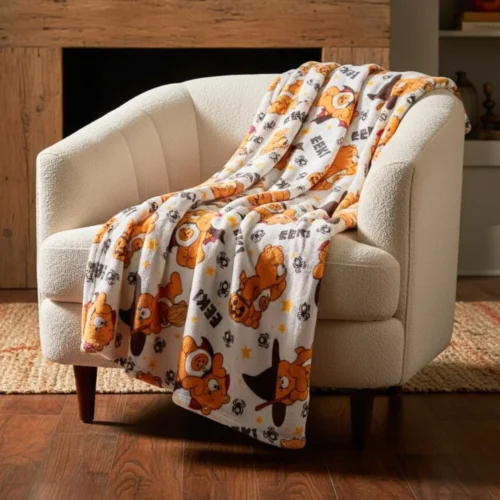 Coraline Button Eyes Halloween Bedding Super Soft Cozy Plush Throw, 46 in x 60 in, (Officially Licensed Product) by Franco