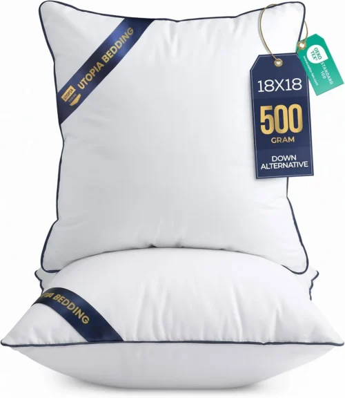 Utopia Bedding 18x18 Throw Pillow Inserts, Decorative Pillows, Pack of 2