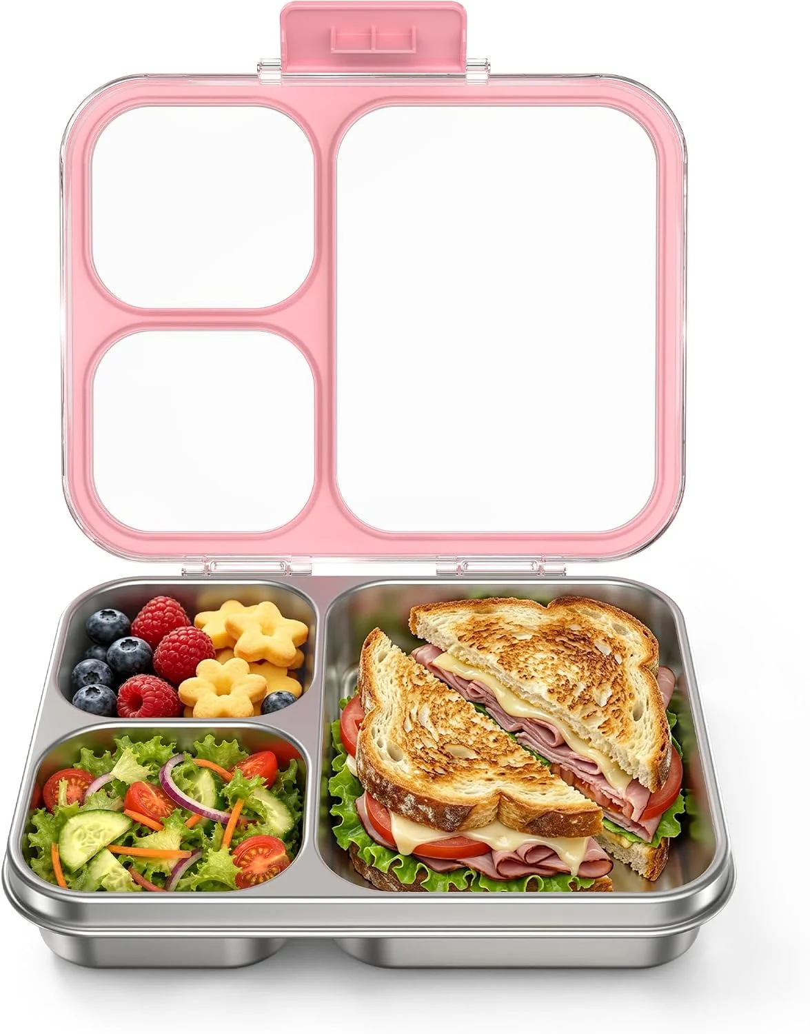 HOMEKOL Stainless Steel Bento Lunch Box, Blue, 3.3Cups - Image 4