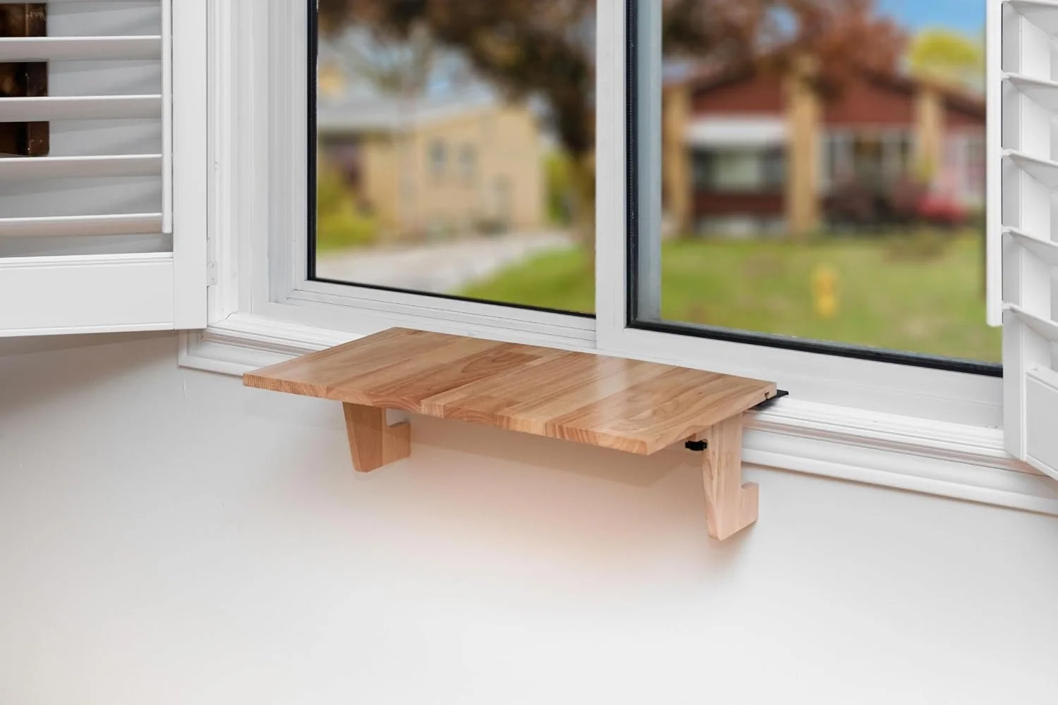 Furnishes Original SillMate Window Plant Shelf, 21.25 Sill Shelf for Plants - Verify Sizing First - Cat Perch - Renter Friendly No Drilling/Damage - Sill Extender for Plants - Window Table - Image 2