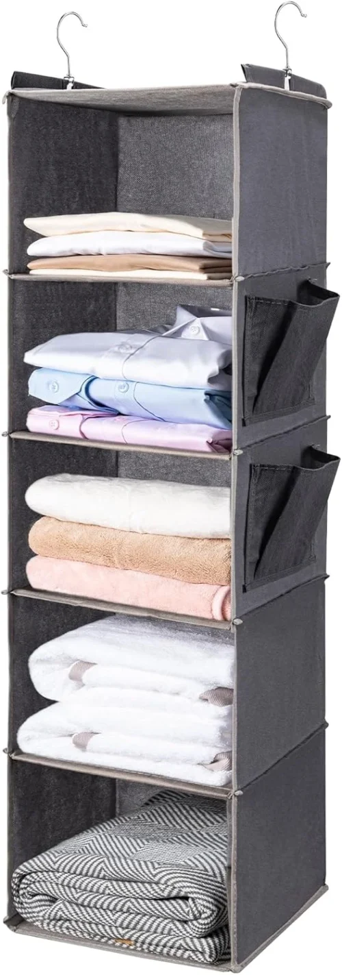 Alternative view of Hanging Closet Organize and Shelves,5-Hanging Shelf （Grey）