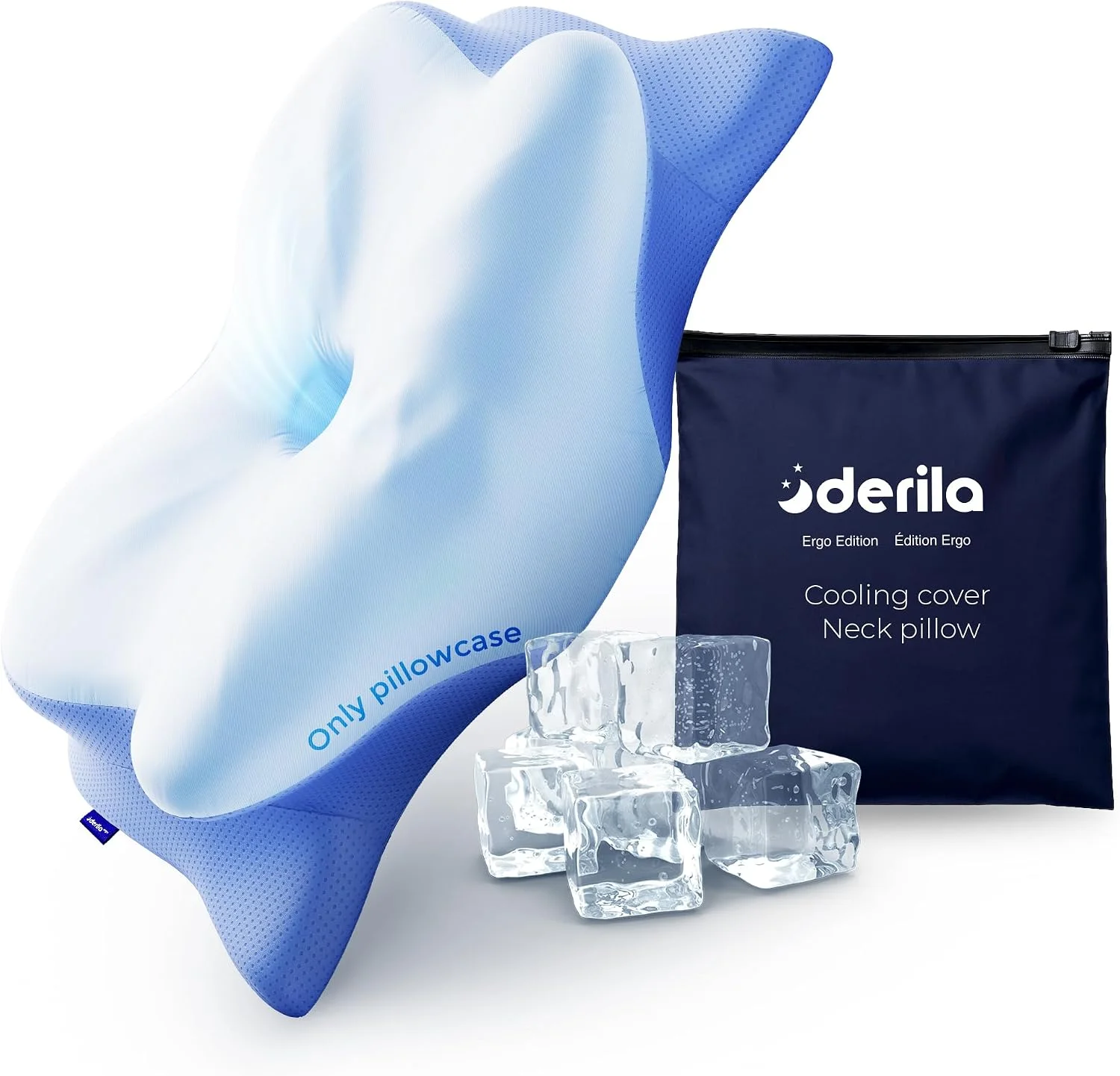 Derila Ergo Cervical Neck Pillow, Memory Foam Contour, 54 x 36 x 12 cm - Image 2