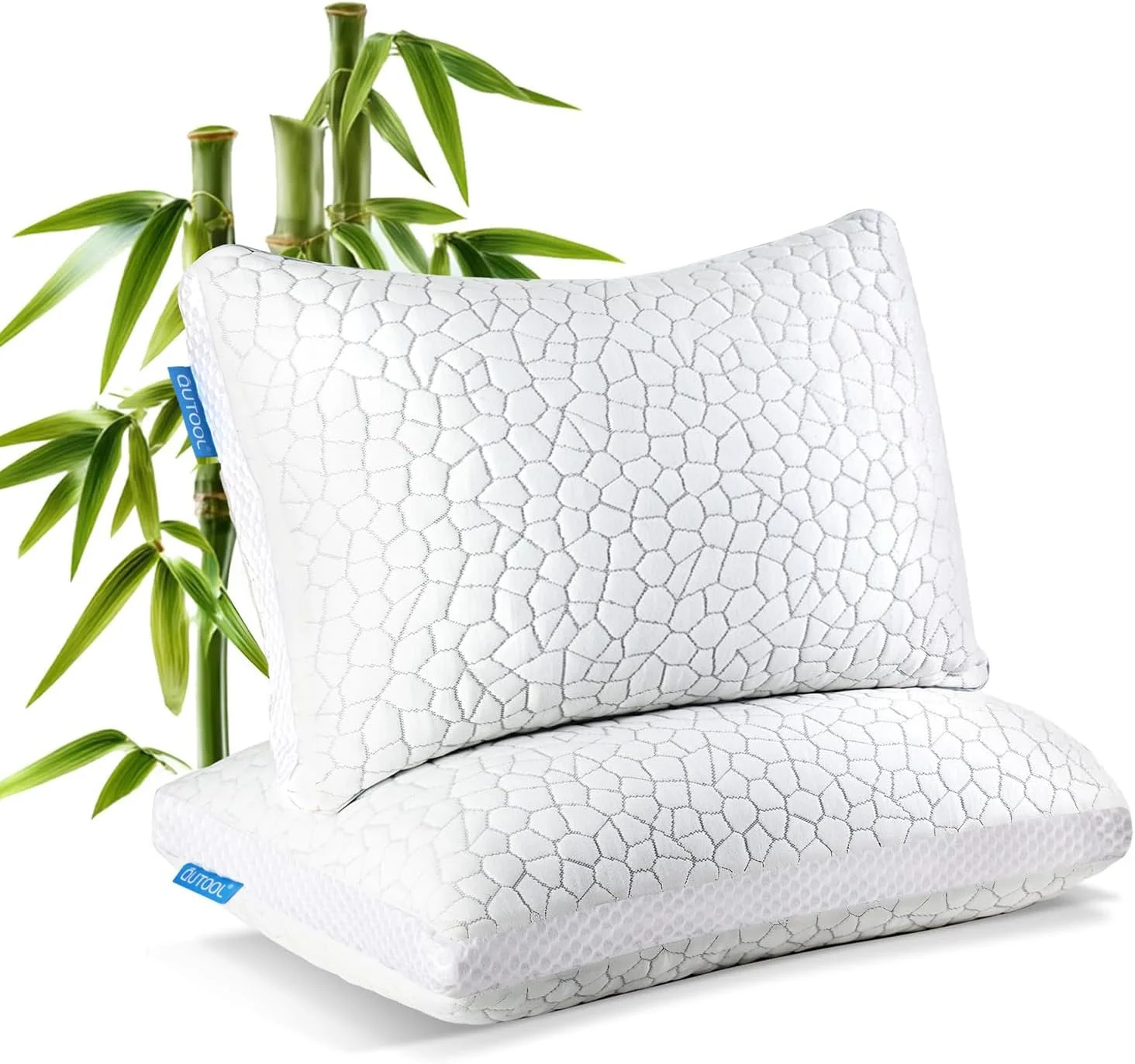 QUTOOL Cooling Memory Foam Pillows, CertiPUR-US Bed Pillows for Sleeping