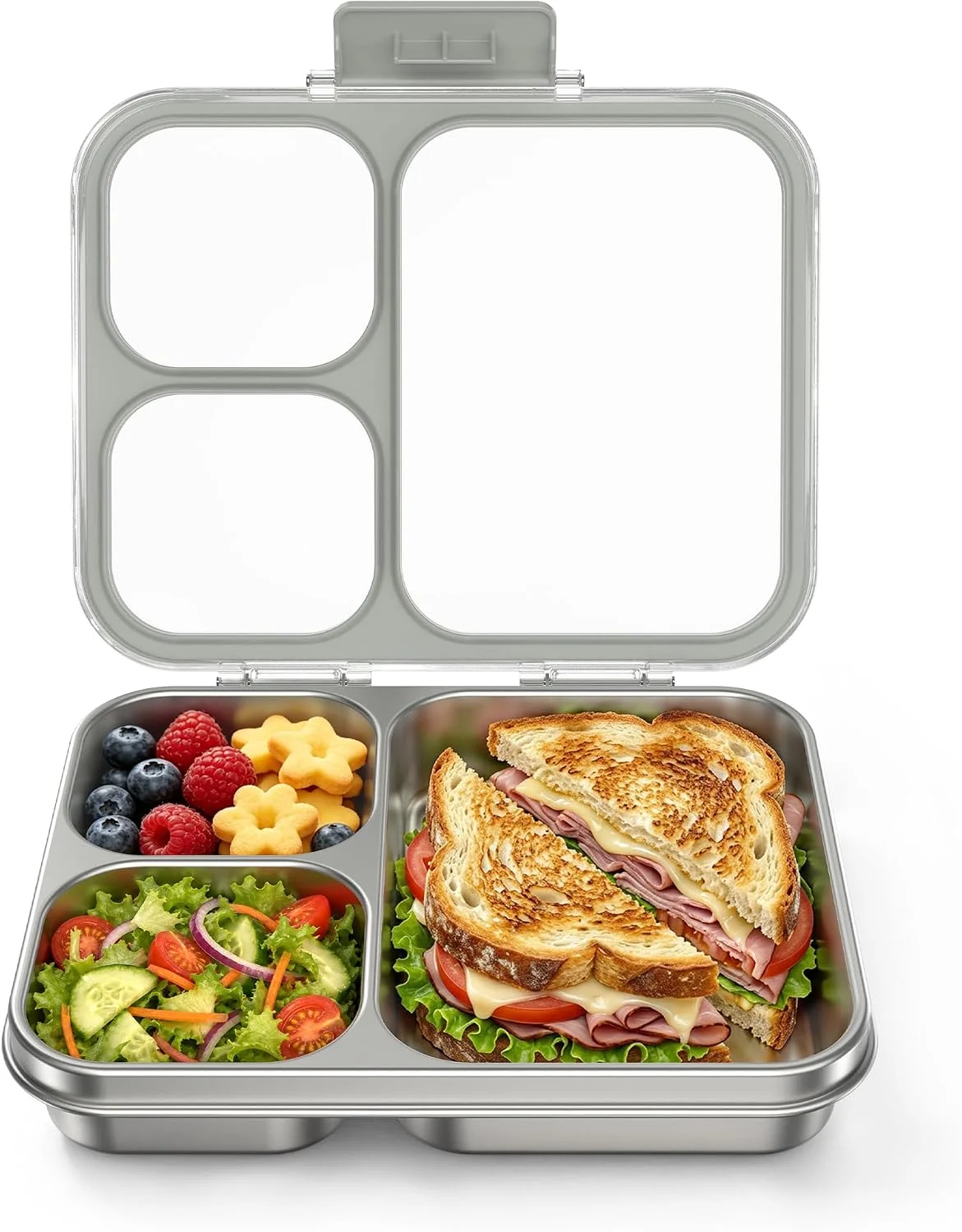 HOMEKOL Stainless Steel Bento Lunch Box, Blue, 3.3Cups