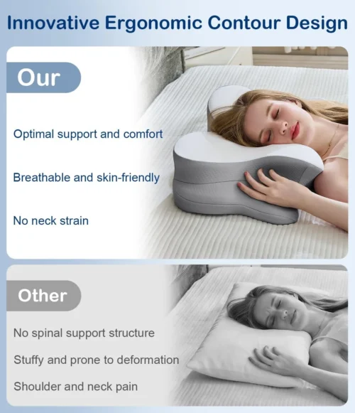 Alternative view of CosBed Cervical Neck Pillow, Memory Foam Pillow for Neck Support and Relief